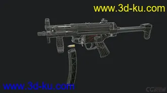 3D打印模型轻型冲锋枪的图片