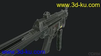 3D打印模型轻型冲锋枪的图片