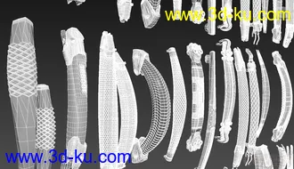 3D打印模型一套精心打造的高精的机甲肌肉的图片