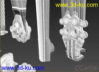 3D打印模型一套精心打造的高精的机甲肌肉的图片