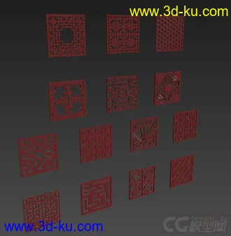 3D打印模型窗子花雕的图片