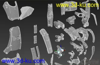 3D打印模型75个独特的装甲模块的图片