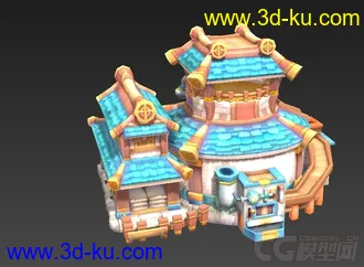 3D打印模型很多个Q版建筑的图片