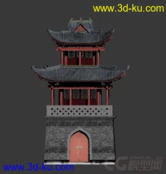 3D打印模型城门，城楼的图片