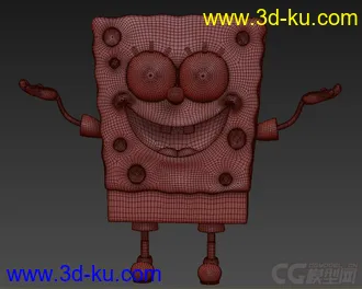 3D打印模型海绵宝宝  挺精致的的图片