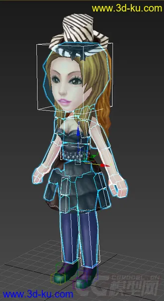 3D打印模型Q版， 女生，低模的图片
