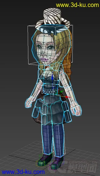 3D打印模型Q版， 女生，低模的图片