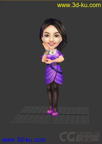 3D打印模型女人，佟湘玉，低模的图片