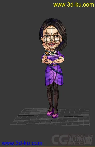 3D打印模型女人，佟湘玉，低模的图片