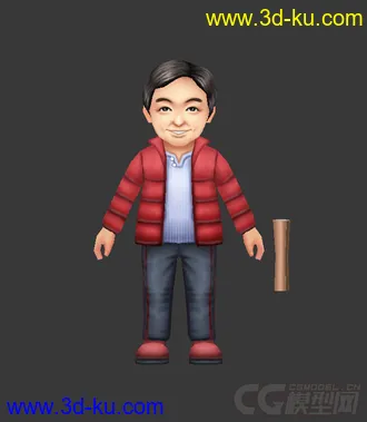 3D打印模型男人，低模的图片