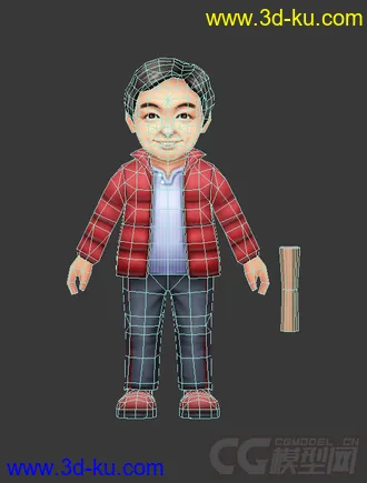 3D打印模型男人，低模的图片