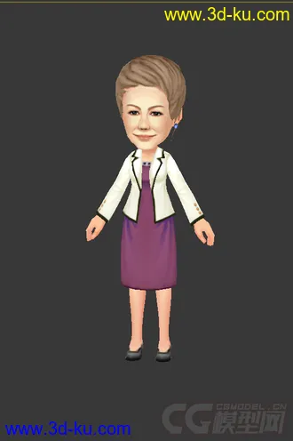 3D打印模型低模，免费，Q版，女人的图片