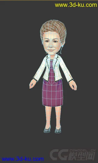 3D打印模型低模，免费，Q版，女人的图片