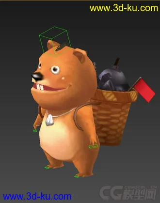 3D打印模型小熊，Q版，免费，低模的图片