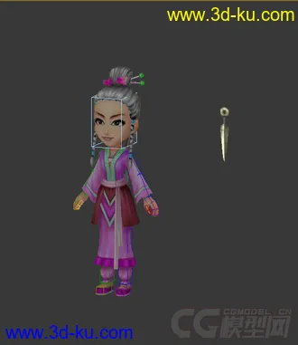 3D打印模型女生，低模，免费的图片