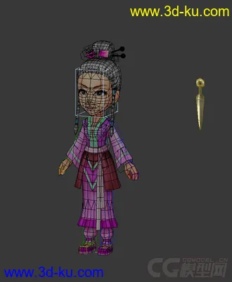 3D打印模型女生，低模，免费的图片