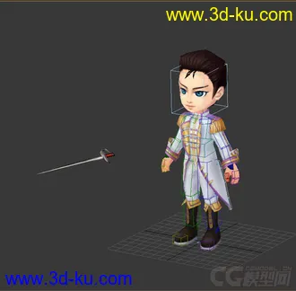 3D打印模型Q版男人，低模，免费的图片