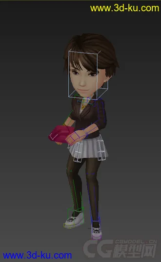 3D打印模型免费，Q版女生，低模的图片