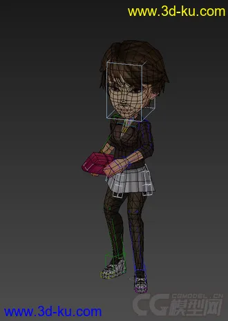 3D打印模型免费，Q版女生，低模的图片