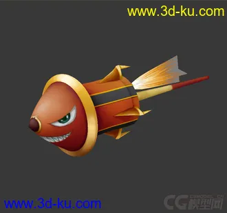 3D打印模型导弹，Q版，有动画，免费的图片