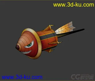 3D打印模型导弹，Q版，有动画，免费的图片