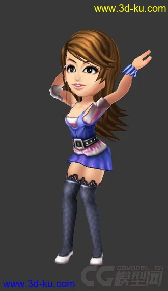 3D打印模型Q版蔡依林，低模，免费，女孩的图片