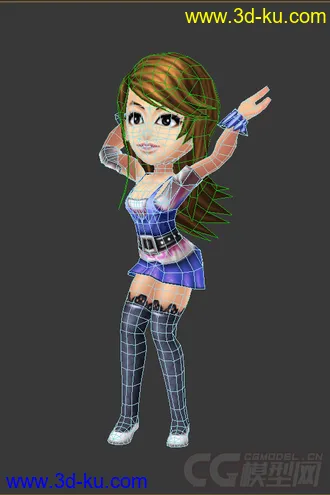3D打印模型Q版蔡依林，低模，免费，女孩的图片