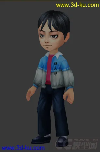 3D打印模型Q版男生，低模，免费的图片