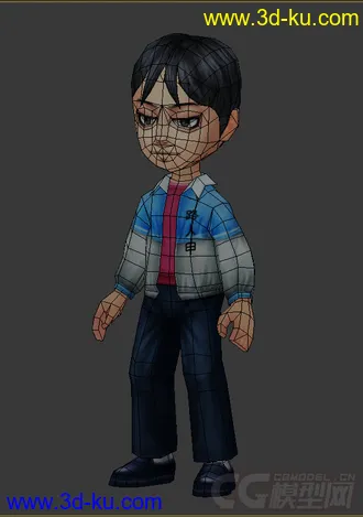 3D打印模型Q版男生，低模，免费的图片