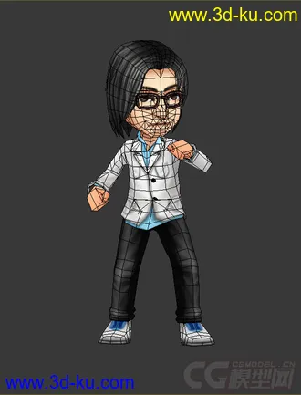 3D打印模型Q版男人，低模，免费的图片