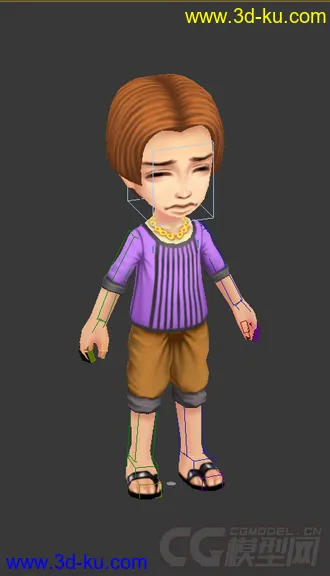 3D打印模型Q版男生，低模，免费的图片