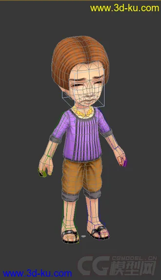 3D打印模型Q版男生，低模，免费的图片