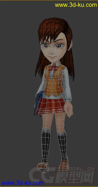 3D打印模型Q版女生，低模的图片