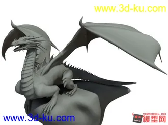 3D打印模型MAYA做的2只不同风格的西方龙，大家分享的图片