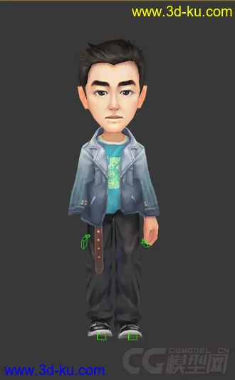 3D打印模型Q版男生，低模，免费的图片