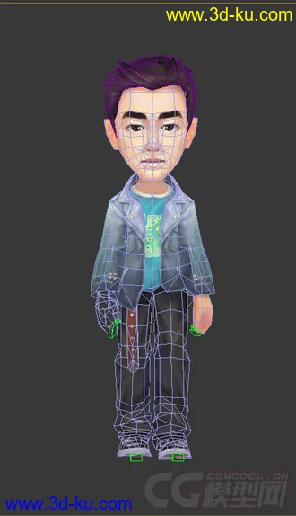 3D打印模型Q版男生，低模，免费的图片