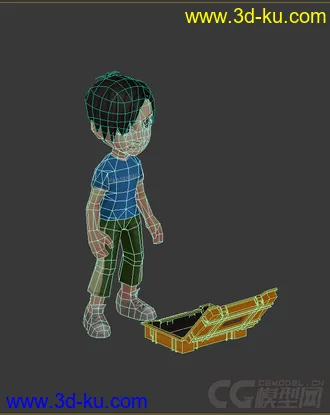 3D打印模型Q版男生，低模，免费的图片
