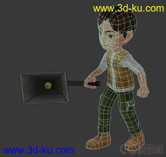 3D打印模型Q版男生，低模，免费的图片