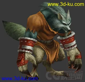 3D打印模型狼兽角色的图片