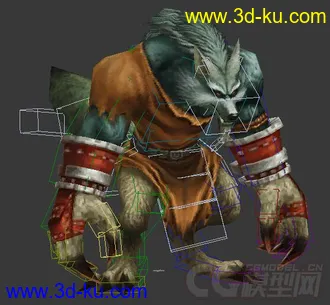 3D打印模型狼兽角色的图片