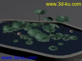 3D打印模型荷花荷叶荷花荷叶的图片
