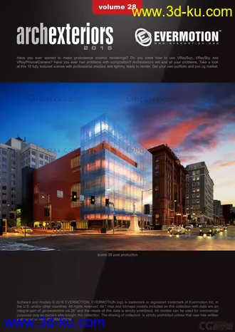 3D打印模型Evermotion Archexteriors Volume 28--城市夜晚外景的图片