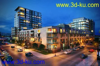 3D打印模型Evermotion Archexteriors Volume 28--城市夜晚外景的图片