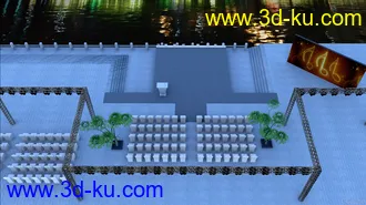 3D打印模型8月份活动舞台场地概念图的图片