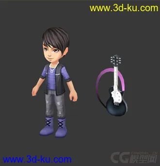 3D打印模型Q版歌手，男人，怪兽，低模，免费的图片