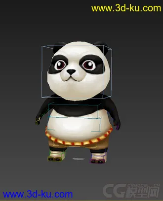 3D打印模型Q版熊猫人，低模免费。的图片