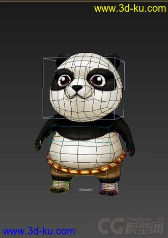 3D打印模型Q版熊猫人，低模免费。的图片