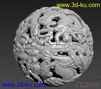 3D打印模型浮雕球的图片