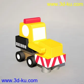 3D打印模型刚学，做了一个玩具扫地车的图片