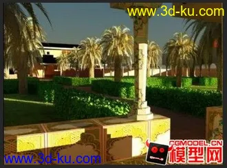 3D打印模型东南亚庭院的图片